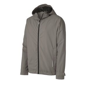 NWT Gray Hooded rain Jacket Size M